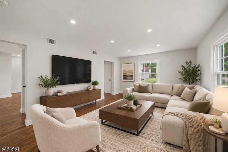 Living room virtual staged