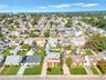 Aerial perspective of suburban area