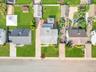 Aerial perspective of suburban area