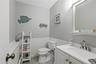 Lower level half bath.