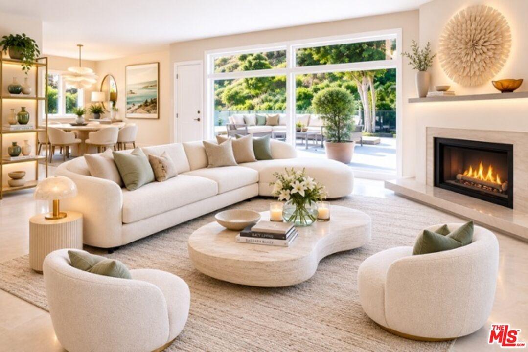 Living Room digital rendering
