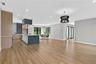 Unfurnished living room with recessed lighting and light wood finished floors