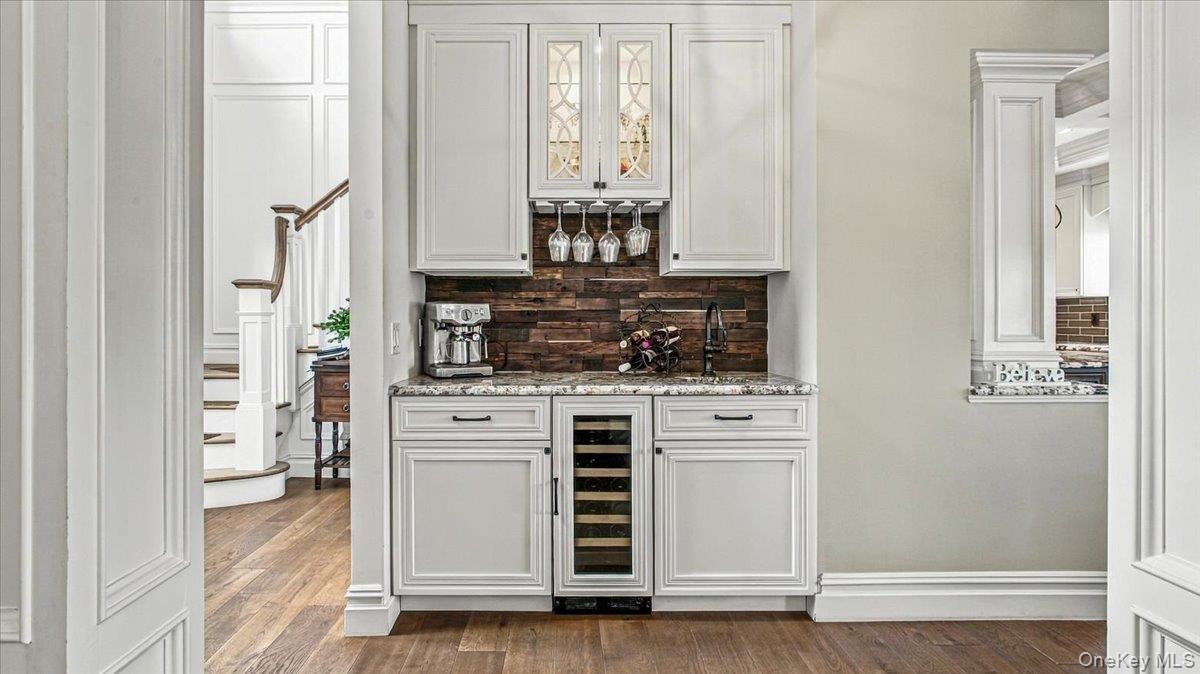Butlers area off the kitchen, serving for the formal dining room