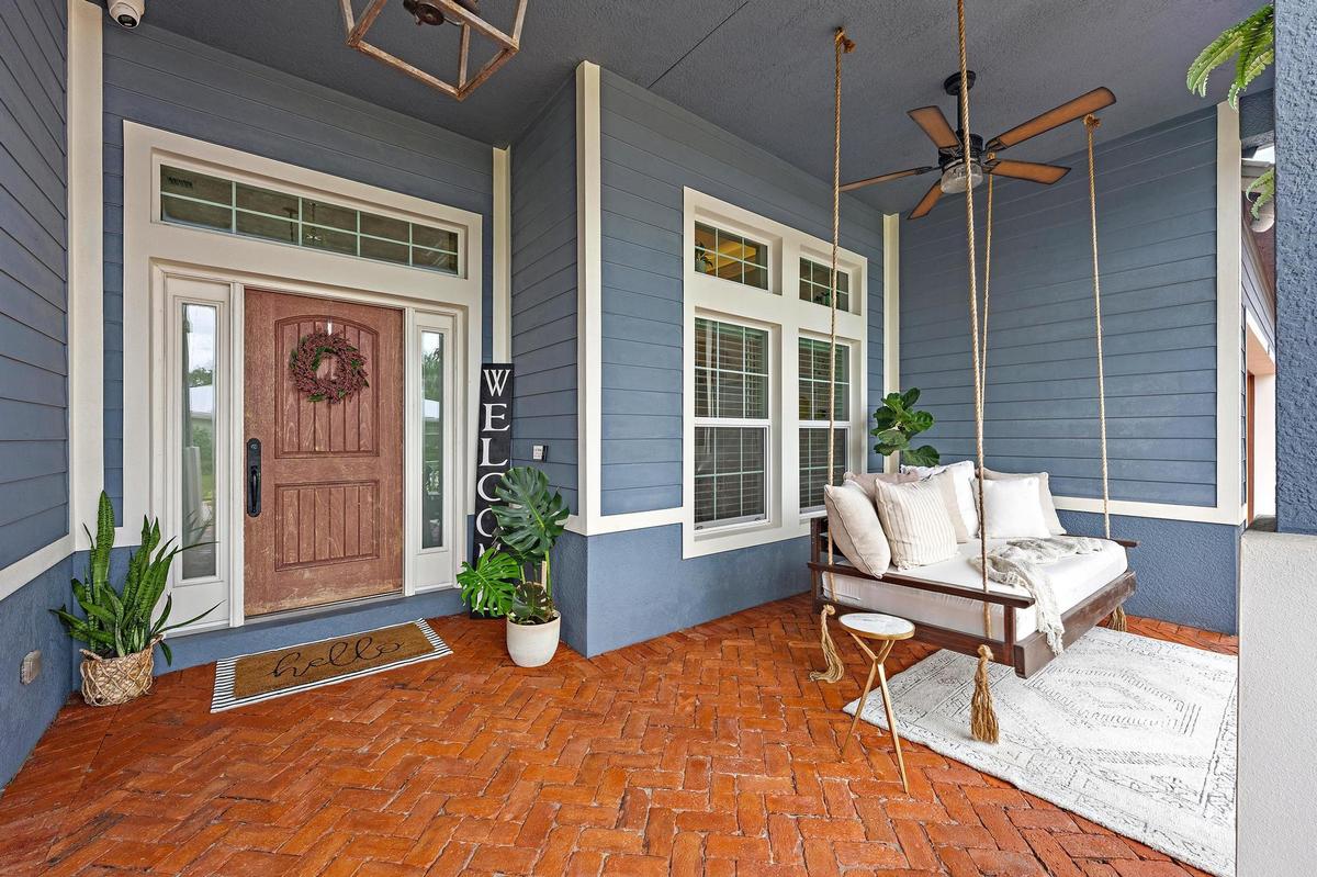 Complete with a Twin Size Hand Made Porch Swing / Bed! Perfect for morning or evening relaxation!