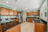 granite counters, maple cabinets