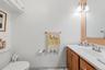 Lower level powder room
