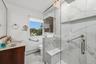 Stunning zero entry shower with bench