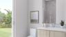 This en-suite bathroom also enjoys direct access to the backyard.