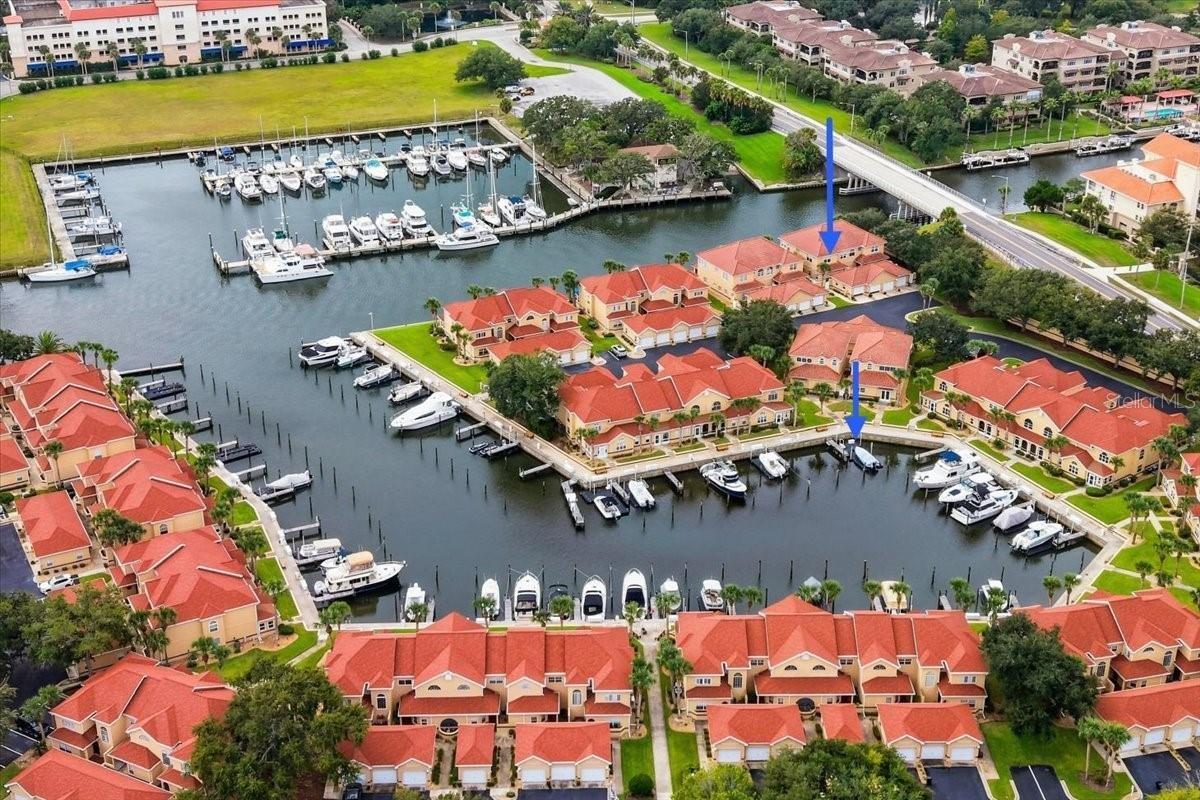 Deep water gated marina