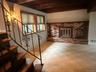 with wood burning fire place