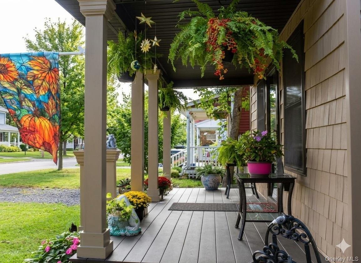 Right side of the porch