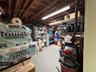 Endless storage, in basement, painted floors