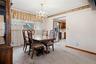 The dining room is close to both the kitchen and living room, making it very convenient when hosting guests.