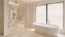 Primary bath, virtually staged