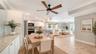 Virtually staged dining room.