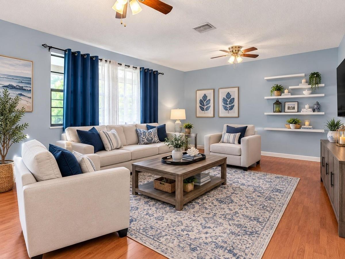 Living room Virtually staged