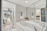 Virtually staged Primary bathroom
