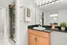 Virtually staged 2nd Bathroom