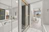Virtually staged Primary bathroom