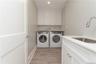 Convenient second floor laundry in another home by this builder