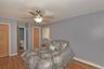 Master Bedroom with door leading into bathroom, HW Floors & Solid Oak Doors