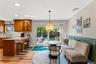 Eat-in Area of Kitchen with Sliders to Backyard