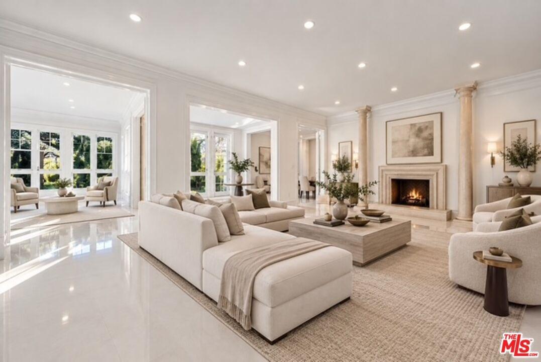 Living room-virtually staged