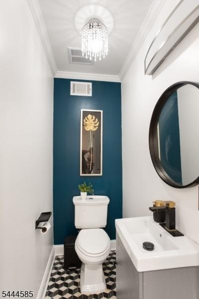 Powder room on 1st fl