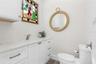 half bath by pool