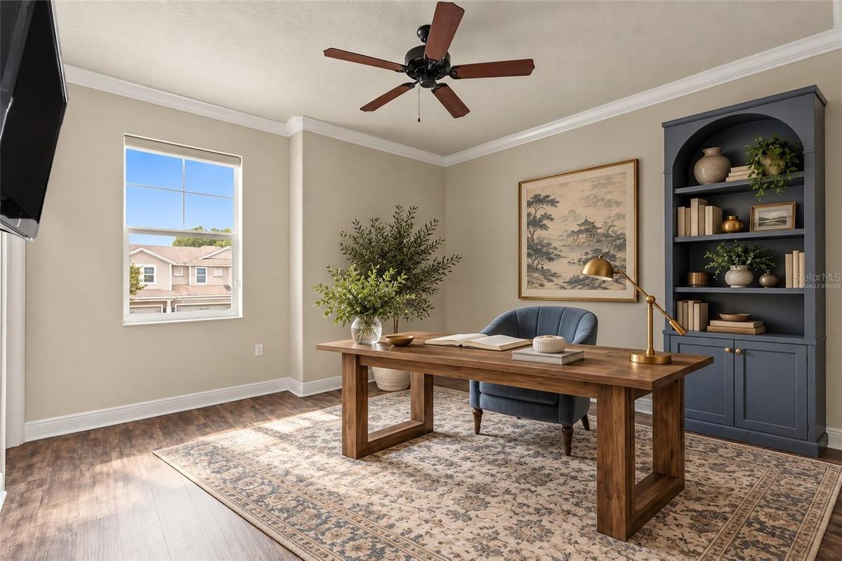 Virtually Staged Bedroom 3 or Office