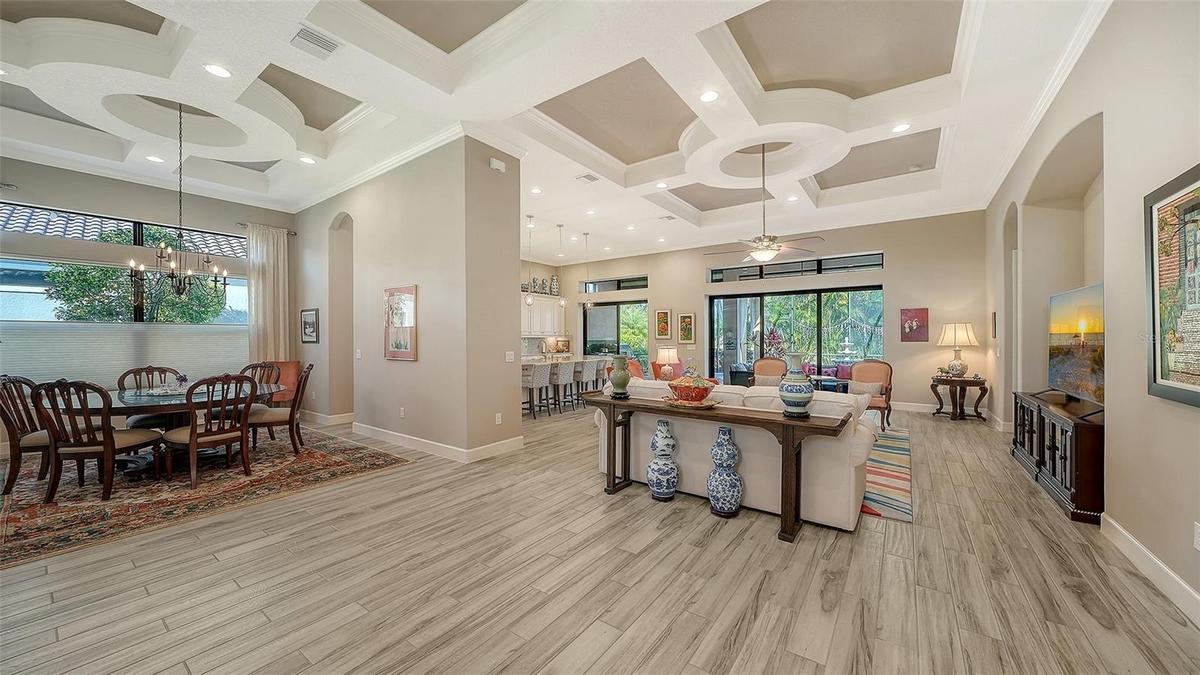 Coffered Ceiling Great Room
