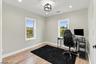 bedroom being used as office
