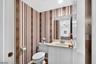 Lower level powder room