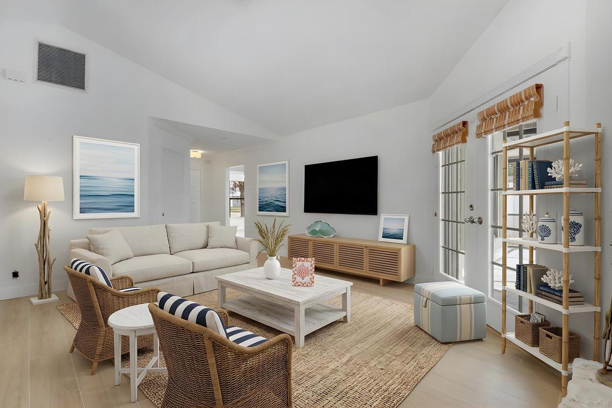 virtually staged living room