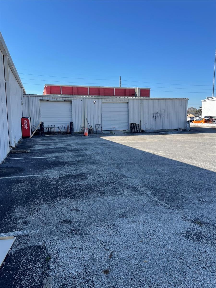 Side of the building and rear lot
