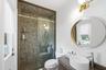 Updated pool bathroom in Palm Beach Polo off-season rental