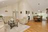 Living Room with vaulted ceilings