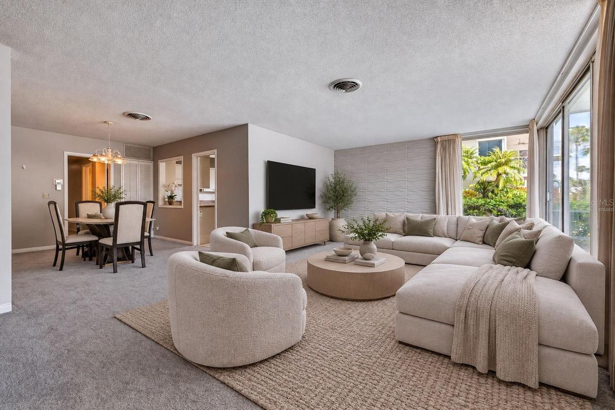 Virtually Staged Living Room