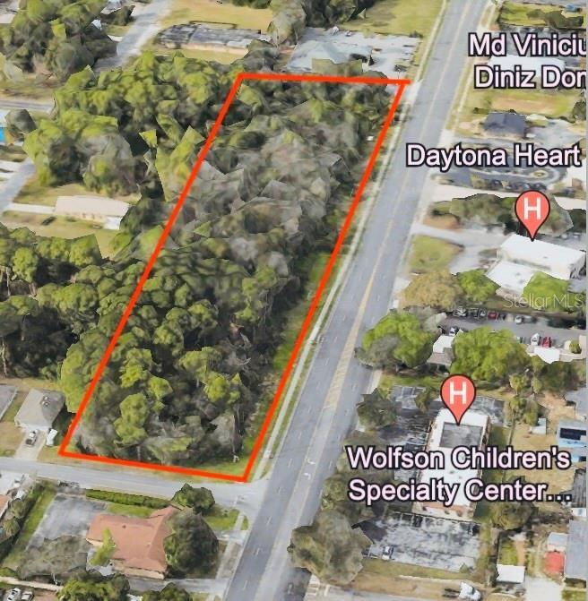 AERIAL OUTLINE OF 3.12 ACRE SITE
