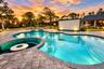 Resort Style Heated Pool with Spa, built in stools and Baja shelf