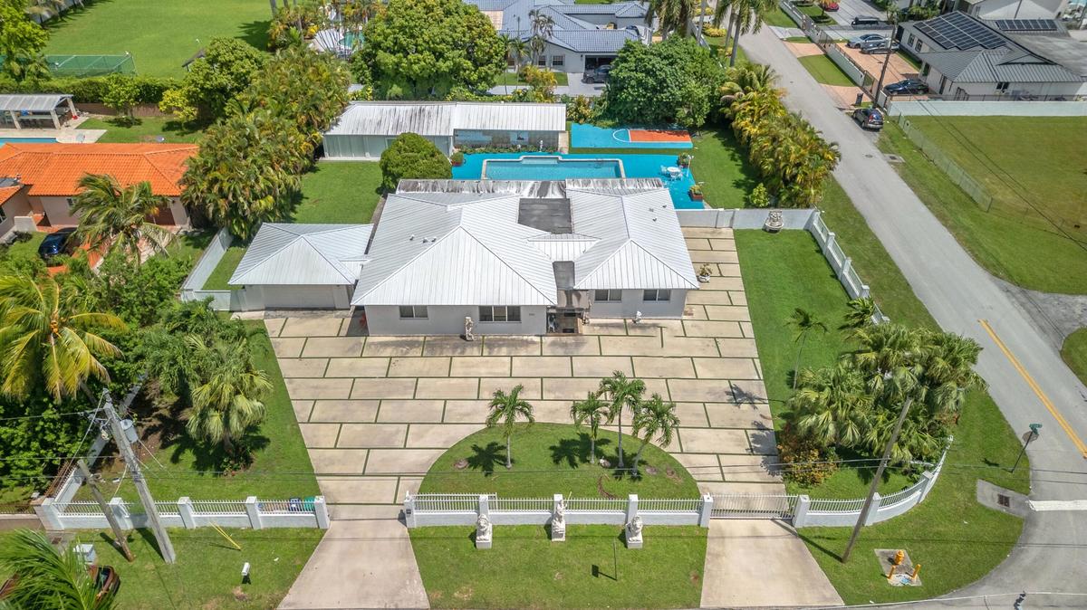 AERIAL SHOT corner lot