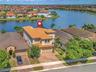 aerial shot home in parkland