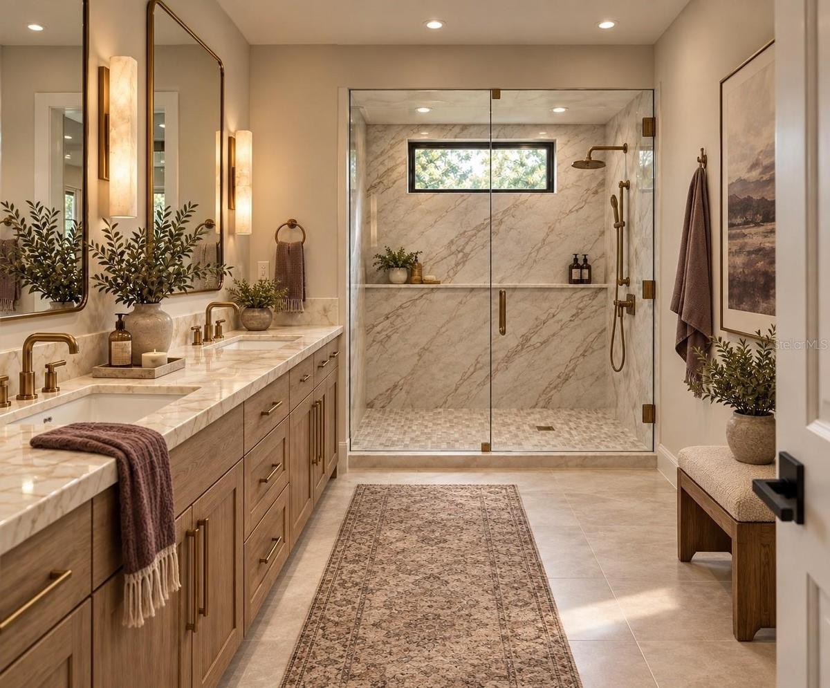 Primary bathroom rendering for inspiration
