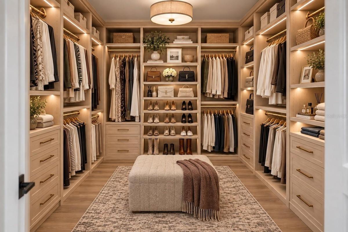 Primary closet rendering for inspiration