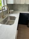 Sparkly white quartz counter tops