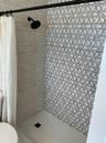 Large step in shower.