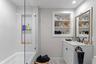 Junior master full bath, first floor. (Bedroom 4)
