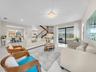 Living room with a view to the pool