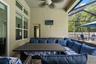 Ceiling fans and a generous covered area make the lanai a comfortable place to relax even when you’re taking a break from the sun.