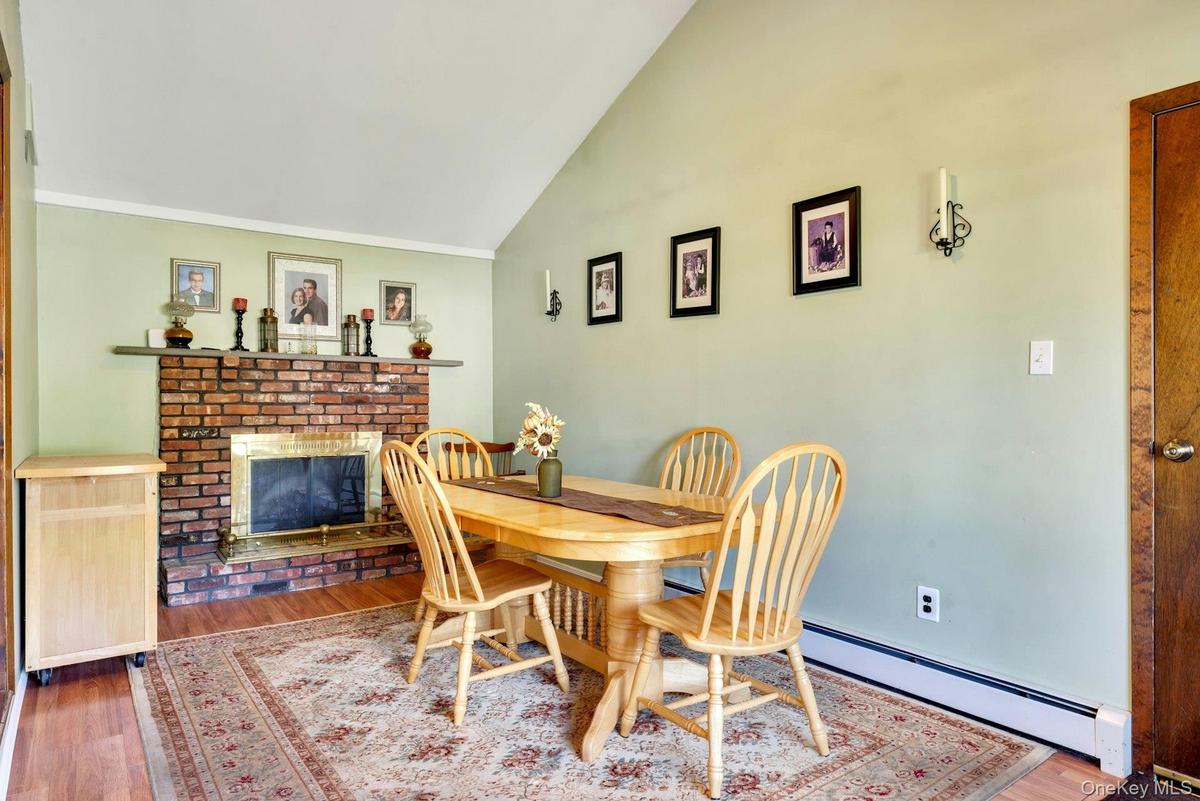 View of Dining Rroom with Fireplace